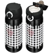 THERMOS 膳魔师 真空隔热便携式保温杯 400ml 黑色格子 到手约85.68元
