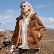 ME&CITY秋冬女装厚实夹克服羊毛衫百搭保暖女式外套
