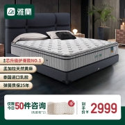 雅兰床垫硬垫家用护脊独立弹簧黄麻棕垫 名牌加厚乳胶席梦思 有度