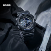 卡西欧 G-SHOCK 黑武士 潮流双显手表 ga110-1b