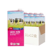 88VIP：Coles 脱脂纯牛奶 1L*12盒 *2件