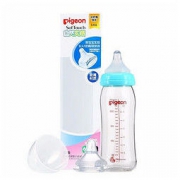 Pigeon 贝亲 宽口径玻璃奶瓶 240ml+自然实感婴儿奶嘴（L码+LL码）套装