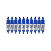 PILOT百乐日本百乐（PILOT）MFN-15FB大双头记号笔箱头笔油性麦克笔物流笔蓝色10支装