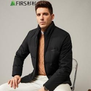 FIRS杉杉京东PLUS：杉杉FDF21459401冬季新款纯色立领外套男士加厚保暖棉服