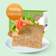 底价首发：良品铺子 黑麦全麦面包1000g