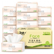 百亿补贴：洁柔 粉Face系列 抽纸 3层100抽14包