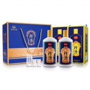 plus会员：KWEICHOW ZHENJIU 贵州珍酒 珍五 蓝版 53%vol 酱香型白酒 500ml*2瓶 双支装