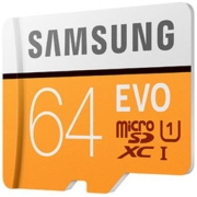 1日0点：SAMSUNG 三星 EVO系列 MicroSD存储卡 64GB（UHS-I、U3）