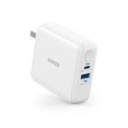 PLUS会员：Anker 安克 超极充 充电器充电宝二合一 白色 4850mAh USB 18W双向快充