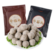PLUS会员：小马乐活 手打牛肉丸 100g*4袋  *2