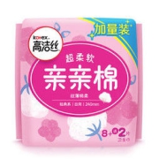 kotex 高洁丝 亲亲棉日用棉柔丝薄卫生巾 240mm 8+2片
