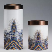 容山堂金丝珐琅茶叶罐加长款140ml