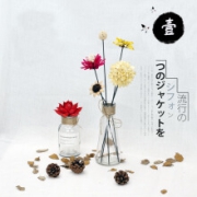 有逸干花 手工干花真花 1束  带花瓶  北欧风