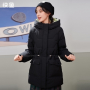 快鱼 11U5004 女士连帽棉衣外套