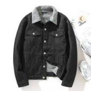 限尺码：JEANSWEST 真维斯 JY-94-122319-038YD 男式加绒牛仔夹克