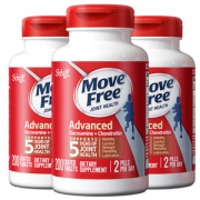 美国产 维骨力MoveFree 红盒软骨素 200粒*3瓶 关节疼首选
