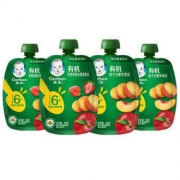 Gerber 嘉宝 有机果泥 2口味婴儿辅食泥90g*4袋 宝宝零食果泥(6月龄起)
