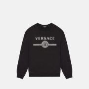VERSACE 范思哲 21秋冬 男士美杜莎LOGO卫衣 奢侈品男装A87574-A231242-A1008 黑色 S码
