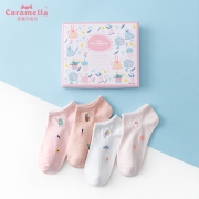 caramella袜子女ins潮可爱日系春秋短袜船袜卡通低帮浅口隐形棉袜
