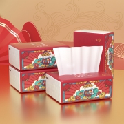 原生竹浆，4层加厚：240张x15包 虾选 蓝漂 虎年定制版抽纸
