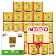 11日0点！Breeze 清风 原木金装 卷纸 4层160g27卷(138mm*108mm)