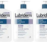Lubriderm干燥肌适用的日用保湿乳液，富含滋养乳木果油，维生素B5和舒缓薰衣草茉莉473ml*3
