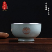 正湖堂 银杯Ag999.99足银 约34克 五福临门 银酒杯 银茶杯单个装