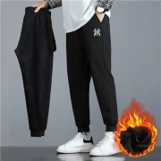 KRXSJO 加绒加厚棉裤男 黑色 4XL