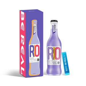 【U先】RIO锐澳鸡尾酒经典瓶蓝莓伏特加味275ml单瓶礼盒含开瓶器