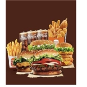 聚划算百亿补贴：BURGER KING 汉堡王 大份量超满足4-5人餐 单次兑换券