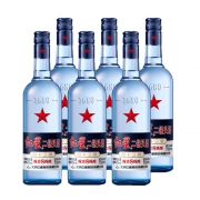 88VIP：红星 二锅头 绵柔8陈酿 蓝瓶 43%vol 清香型白酒 750ml*6瓶 整箱装
