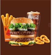 聚划算百亿补贴：BURGER KING 汉堡王 狠霸牛单人餐 单次兑换券