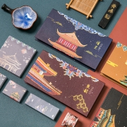 国潮宫廷风盒装便利贴烫金可撕便签创意古风故宫仙鹤系列便利贴纸