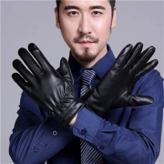 京东极速版、有券的上：熊潘黛  男士 PU皮纽扣手套