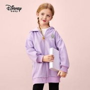 PLUS会员：Disney迪士尼中长款加绒女童外套