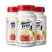 美国进口 Schiff MoveFree Ultra骨胶原维骨力 白瓶 超浓缩 75粒*3瓶