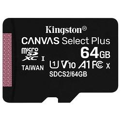 Kingston金士顿SDCS2系列Micro-SD存储卡64GB（UHS-I、V10、U1、A1）