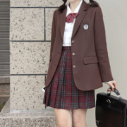Swallowjk燕子家 JK制服 凤凰北 红格百褶裙