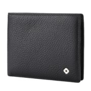 Samsonite 新秀丽 MERLE II 男士经典短款休闲两折横款牛皮钱夹多功能皮夹TK7*09001 黑色