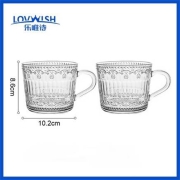 LOVWISH 乐唯诗 复古浮雕牛奶杯 430ml*2个