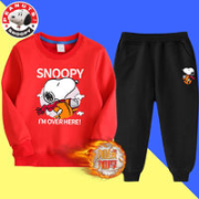 SNOOPY 史努比 儿童加绒秋冬卫衣
