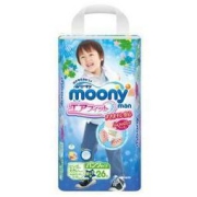 moony 男宝宝拉拉裤 XXL26片