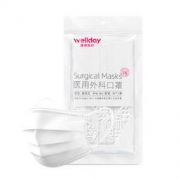 WELLDAY 维德 一次性医用外科口罩 100只装 白色