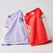 ANTA安踏女小童糖果色假两件卫衣