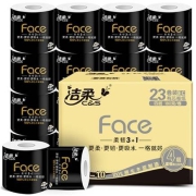 家庭用户：C&S 洁柔 黑Face系列 有芯卷纸 4层180g23卷（109*138mm）*2件