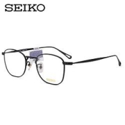 SEIKO精工眼镜框架女复古超轻纯钛圆脸情侣款小脸近视眼镜架男H03097