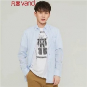 凡客诚品vancl 长袖衬衫男 易打理领尖扣
