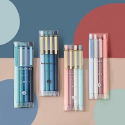 三年二班国潮风创意按动中性笔莫兰迪色系0.5mm4支装-林间小调