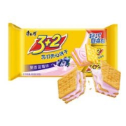PLUS会员、有券的上：康师傅3+2苏打夹心饼干蓝莓味300g