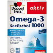 Doppelherz 双心 高浓缩Omega-3深海鱼油软胶囊1000mg*80粒  直邮无税到手￥35.3